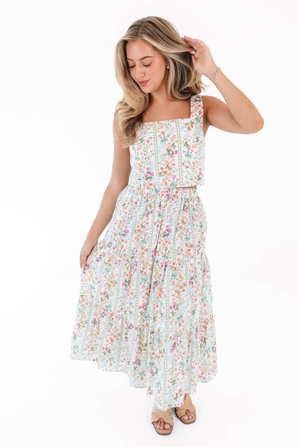 The Nora Midi Skirt - White - Image 2