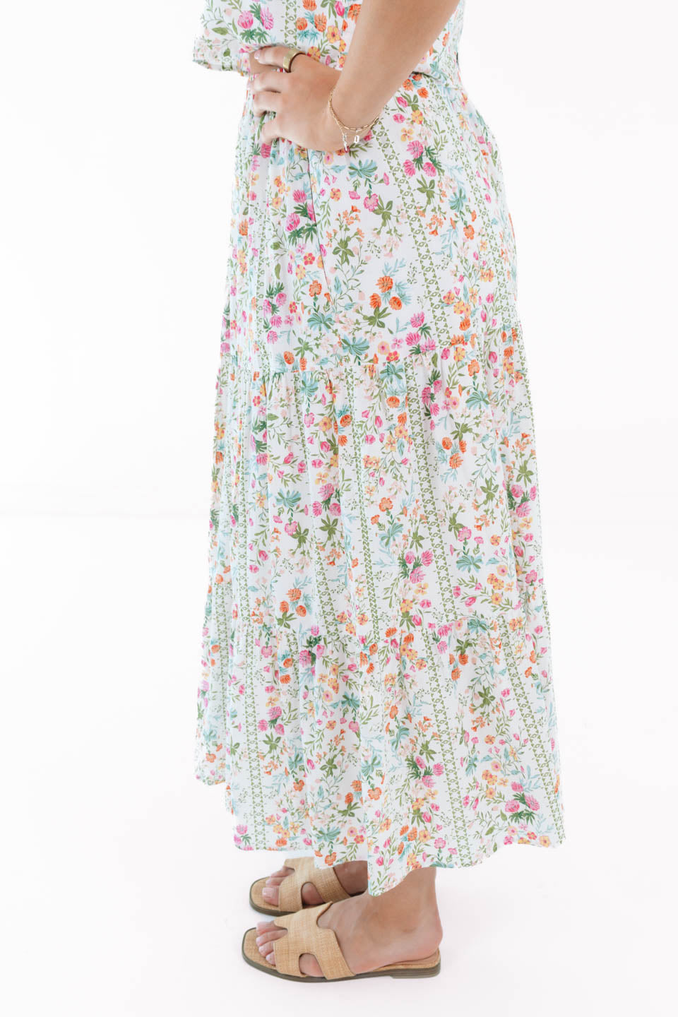The Nora Midi Skirt - White - Image 3