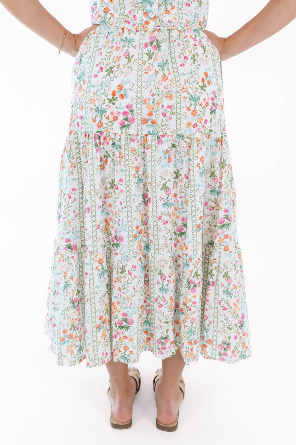 The Nora Midi Skirt - White - Image 4