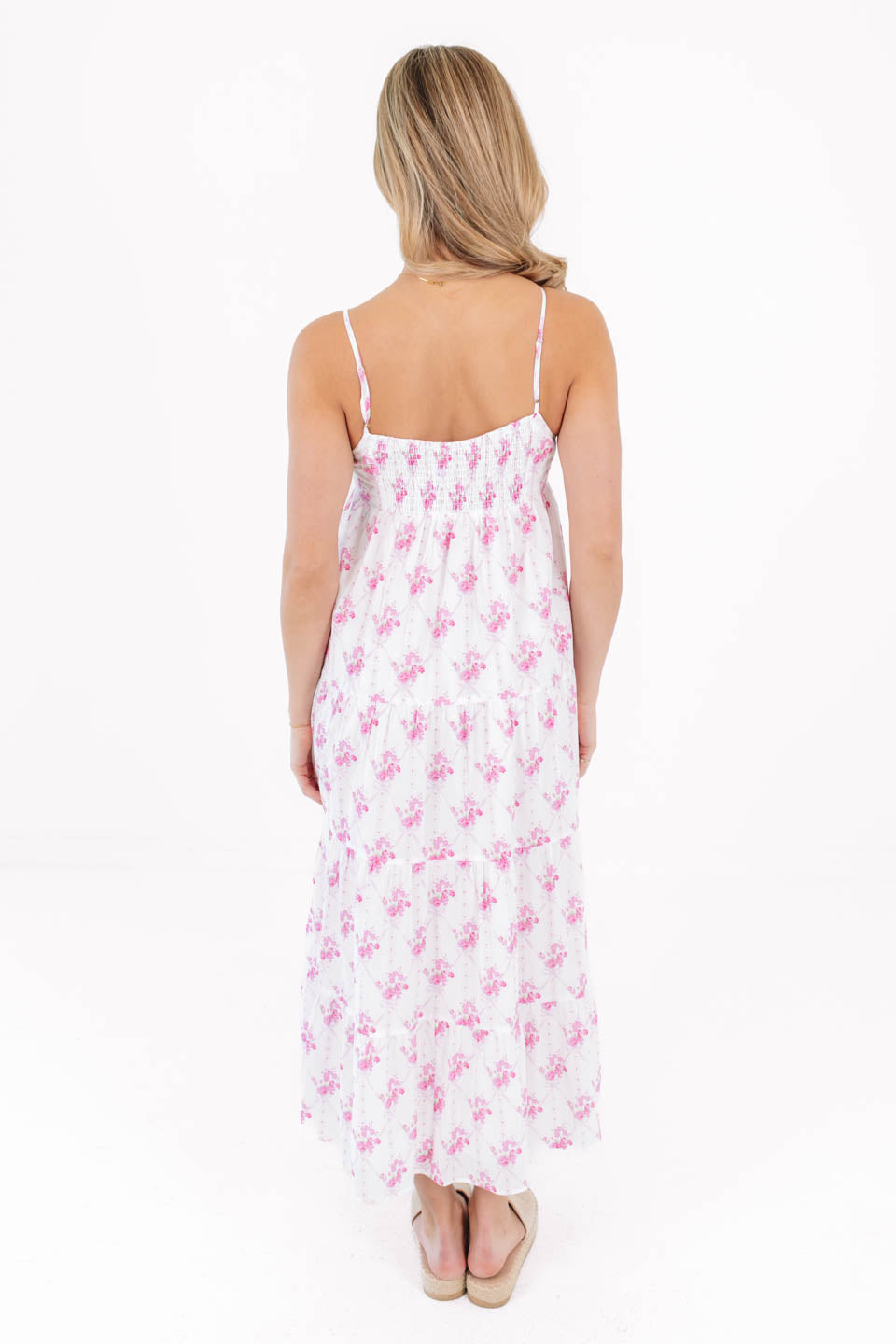 The Hallie Bow Midi Dress - White - Image 4