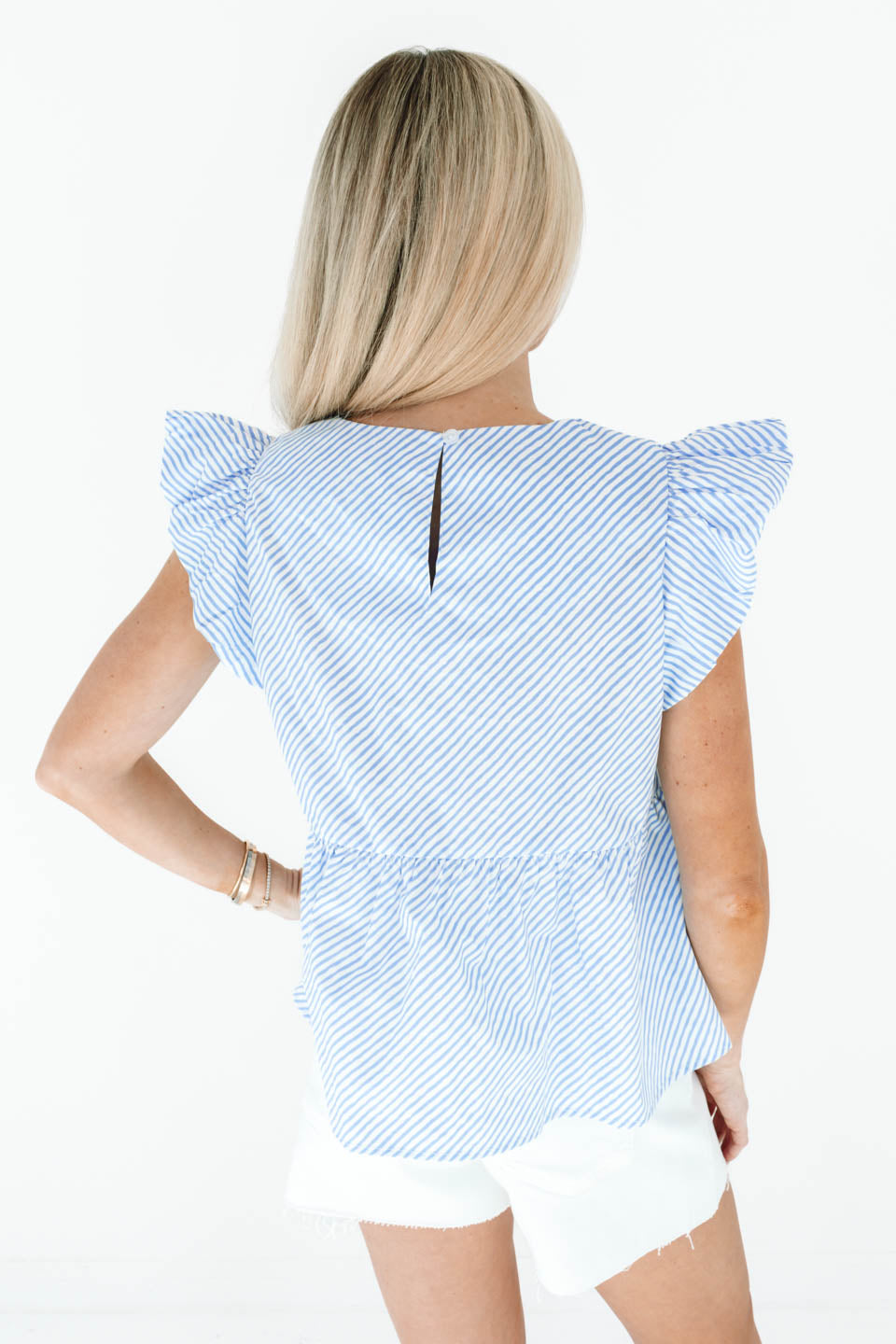 Pier Party Top - Blue Stripe - Image 5