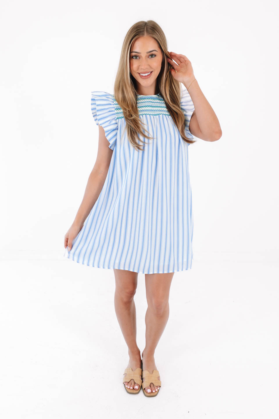 Ocean Winds Dress - Blue Stripe - Image 4