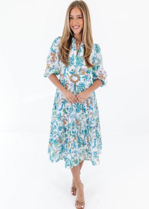 Afternoon Outing Midi Dress - White