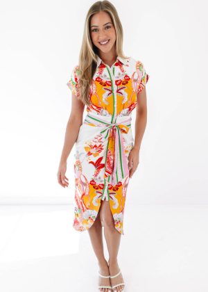 Hamptons Heat Midi Dress - White