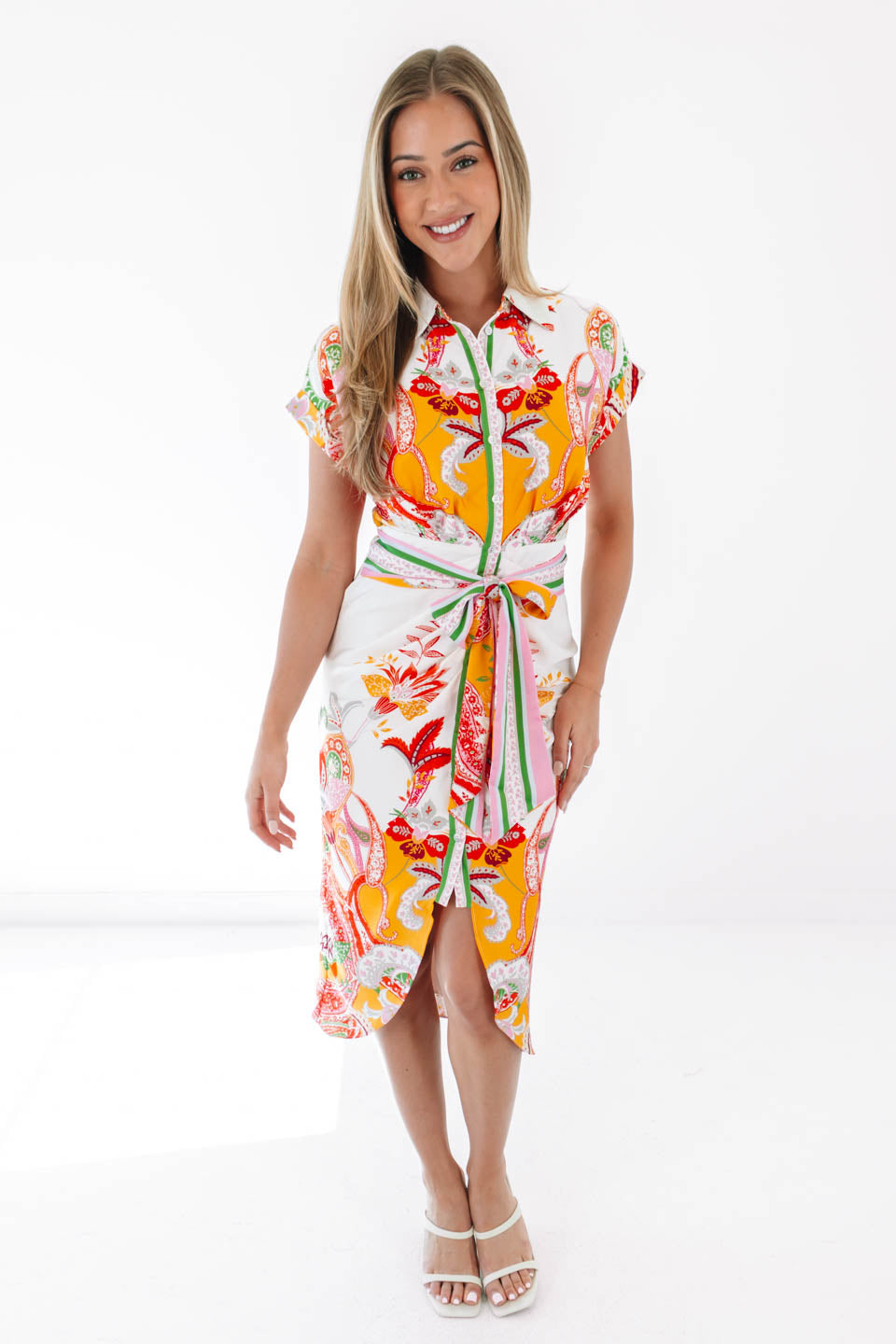 Hamptons Heat Midi Dress - White